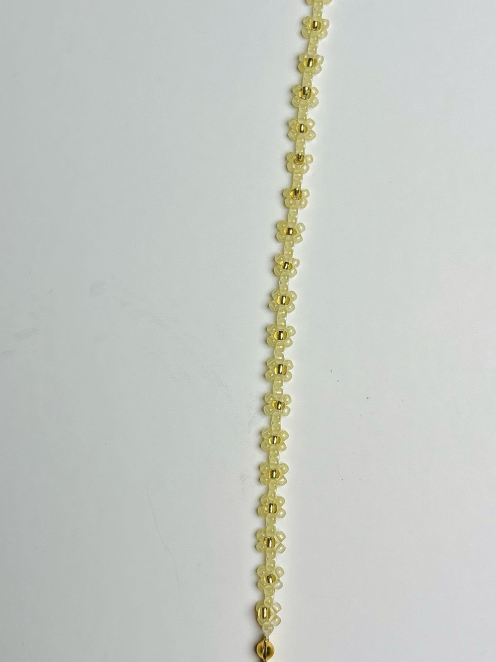 Delicate Yellow Floral Bead Necklace for Women